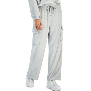 NWT Planet Heart Juniors Wide Leg Cargo Sweatpants in Quiet Gray, Size XS